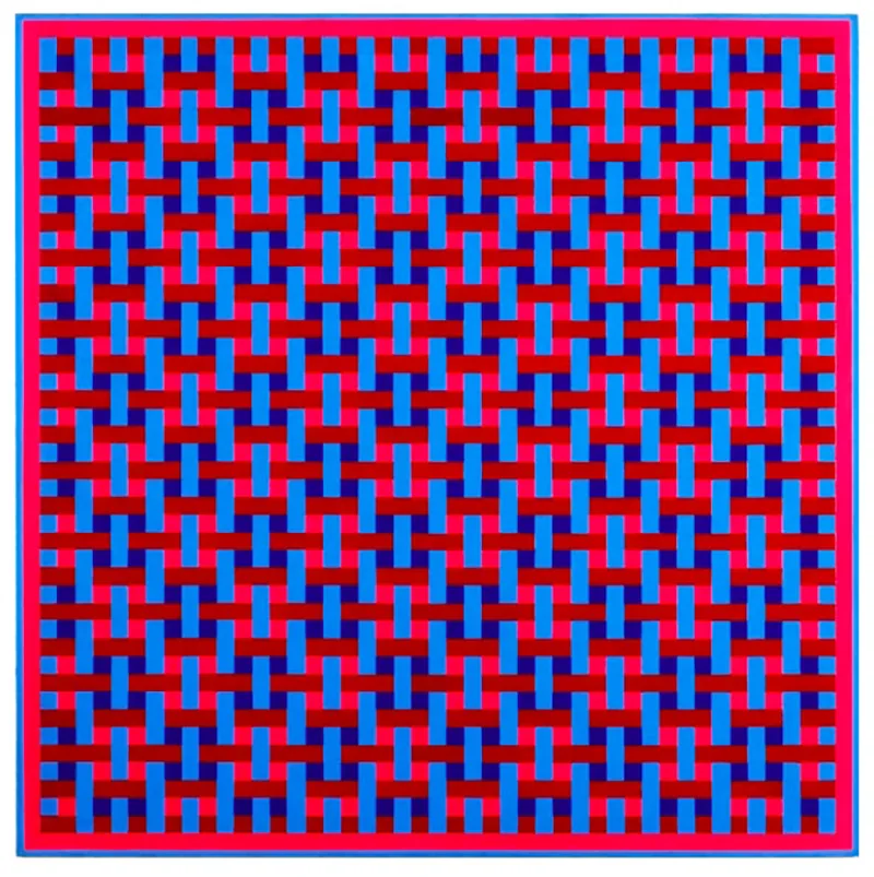 Overlap No.3 (Crimson and Blue)