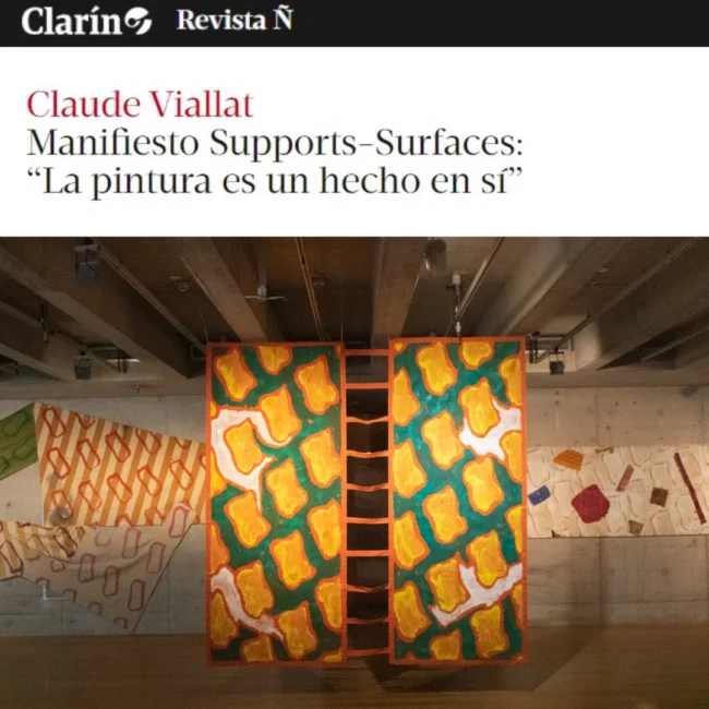 Manifiesto Supports-Surfaces: “La pintura es un hecho en sí”