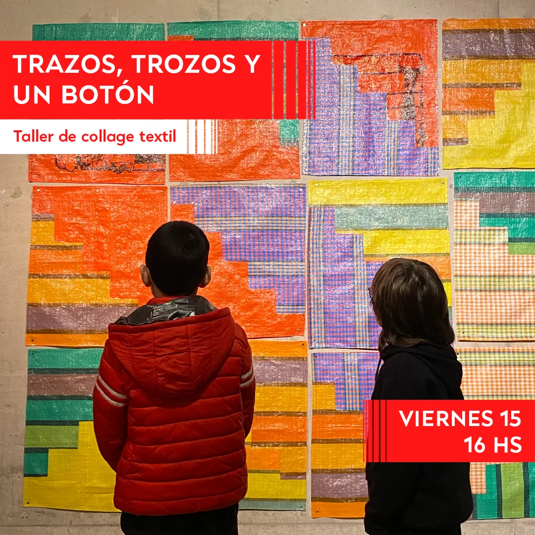 Trazos, trozos y un botón. Taller de collage textil